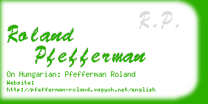 roland pfefferman business card